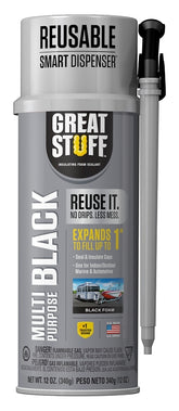Great Stuff 99112876 Multi-Purpose Insulating Foam Sealant, Black